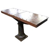 Industrial Riveted Iron Console Table