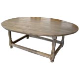 Belgian 19th Century Oval  Dining Table