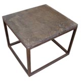 Iron Based Coffee Table with 18th Century Walnut Top