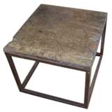 Iron Based Coffee Table with 18th Century Walnut Top