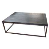 Iron Based Coffee Table with Wood Top