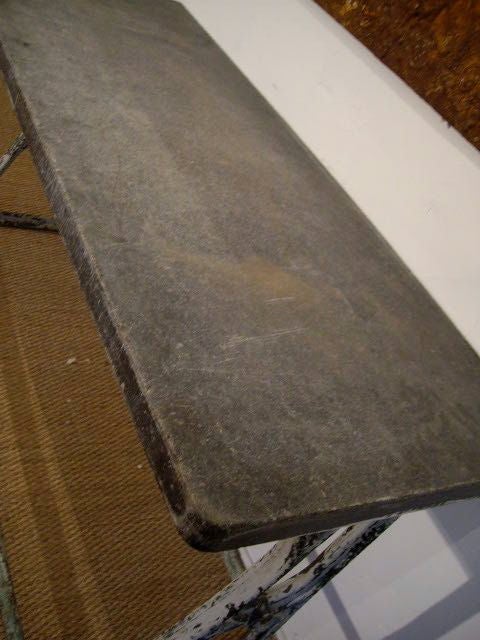 Iron Console with Thick Bluestone Top 1