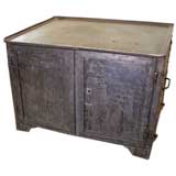 Solid Iron Riveted Cabinet on Wheels