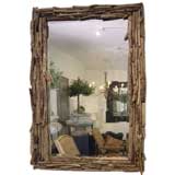 Used Driftwood Mirror Frame with Old Mirror