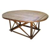 Iron Based Oval Dining Table