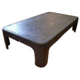 Riveted Industrial Iron Coffee Table