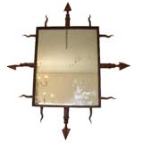 Fantastic Iron Mirror Antique Fantastic Iron Mirror