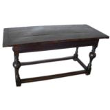 Antique European Oak Sofa Table