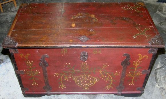 Large Hope Chest, Dowry Chest dated 1882 4
