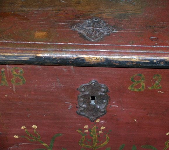 Large Hope Chest, Dowry Chest dated 1882 5