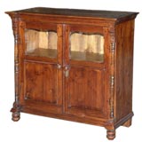 Antique Small Rustic Cabinet, Sideboard. 19th Century