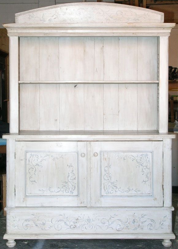 painted antique buffet