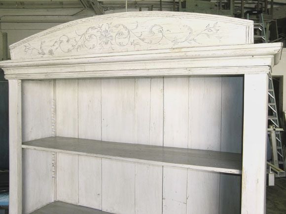 Painted Antique Hutch, Buffet 1
