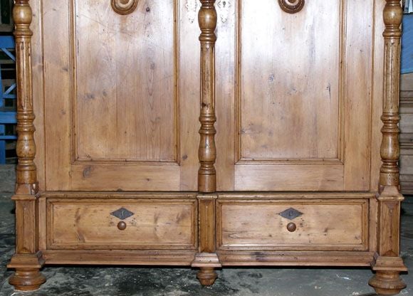Antique Russian Armoire with Pocket Doors 3