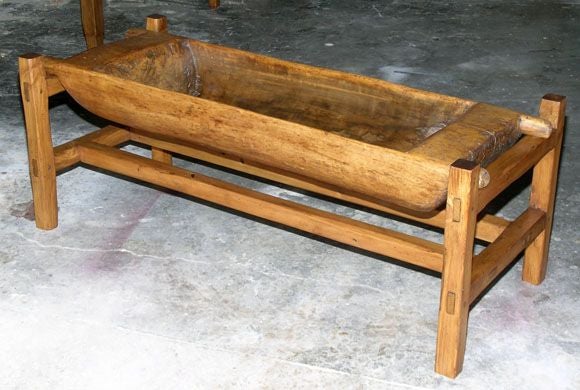 coffee table with planter