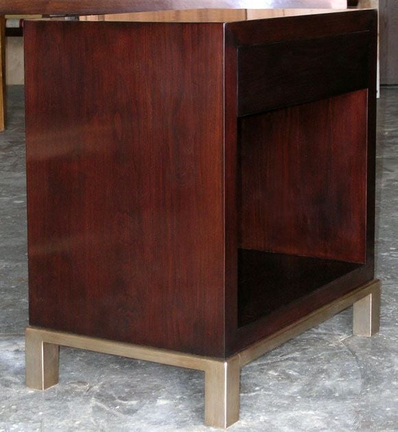 Contemporary Bedside Cabinets in Solid Walnut, Custom Made by Petersen Antiques