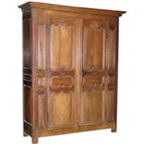 Large French Provincial armoire, oak. Louis XVI period.