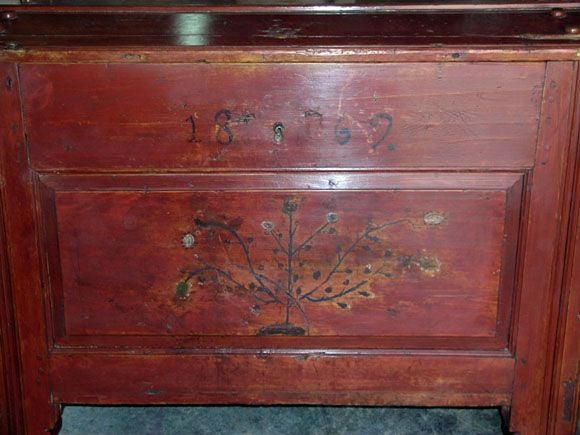 Painted Hope Chest or Dowry Chest dated 1869