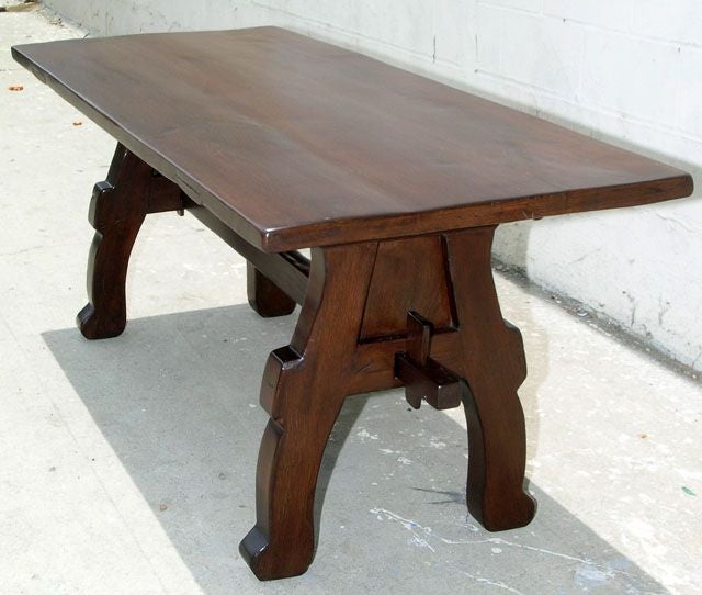 Danese Tavolo a cavalletto in Oak Oak Vintage, costruito su ordinazione in vendita