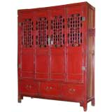 Red Lacquered  Shanxi Cupboard