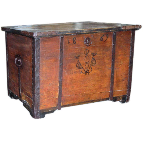 Hope Chest, Blanket Box Dated 1869