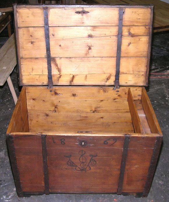 19th Century Hope Chest, Blanket Box Dated 1869