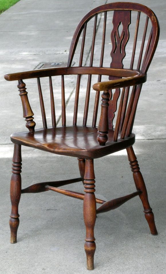 George III Windsor Chair, yew & elm wood. Ca. 1820