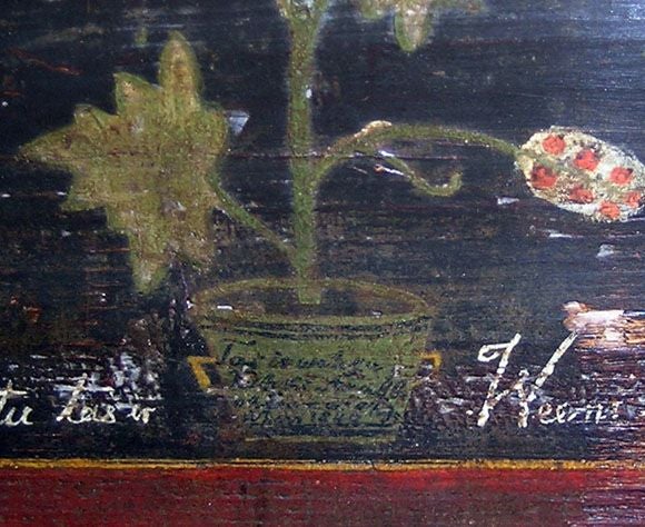 19th Century Painted Hope Chest, Blanket Box or Dowry Chest, circa 1840 For Sale