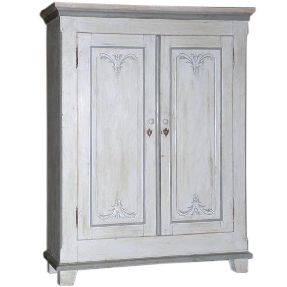 Small Armoire Painted in Gustavian Style at 1stdibs