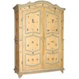 PAINTED ITALIAN ARMOIRE FROM 1816, ALL ORIGINAL!