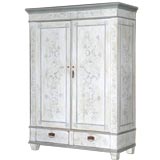 19th Century Armoire, Wardrobe painted in Gustavian Style