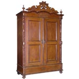 Armoire, Wardrobe 1880's. Elaborate carvings.