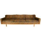 Geometric patterned wood base sofa by Metropolitan