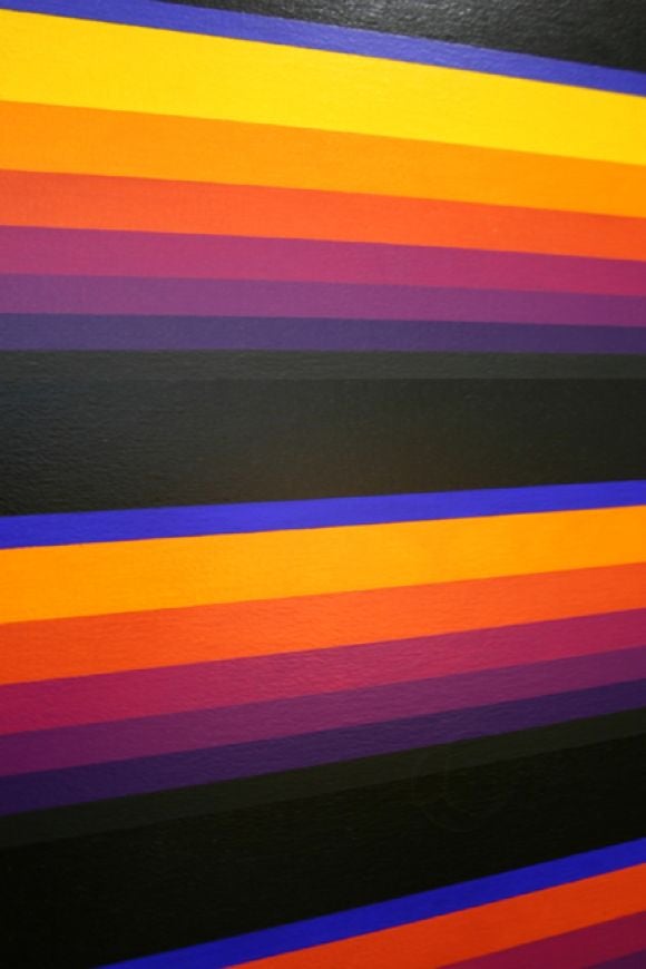 This painting is a prime example of Zammitt's large scale color spectrum series.  His work will be the subject of two upcoming shows, one at the Norton Simon museum and another at the Maltz gallery at Otis Institute of art.  Norman Zammitt grew up