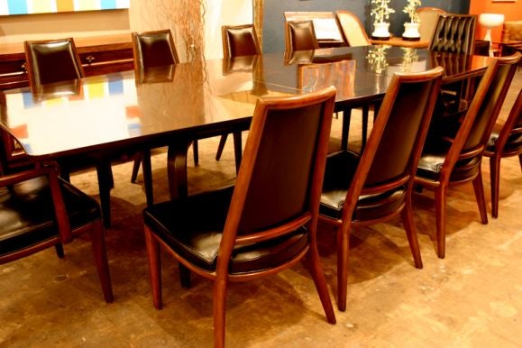 Magnificent 10 chair mahogany dining set by Monteverdi-Young