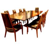 Vintage Magnificent 10 chair mahogany dining set by Monteverdi-Young