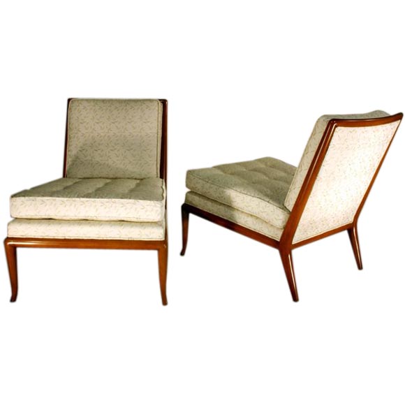 Pair of slipper chairs by T.H. Robsjohn-Gibbings