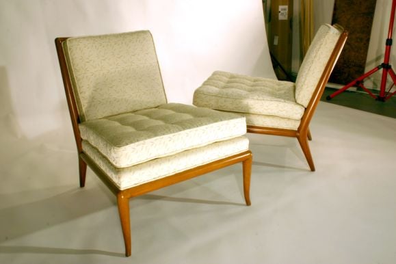 American Pair of slipper chairs by T.H. Robsjohn-Gibbings