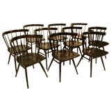 Set of Ten walnut dining chairs by George Nakashima for Knoll