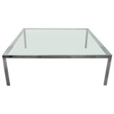 Chrome and glass coffee table by Gerald McCabe