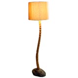 Craftsman koa wood floor lamp by Dan Tracy