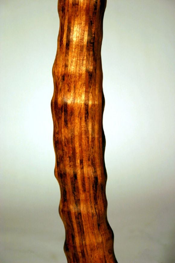 20th Century Craftsman koa wood floor lamp by Dan Tracy