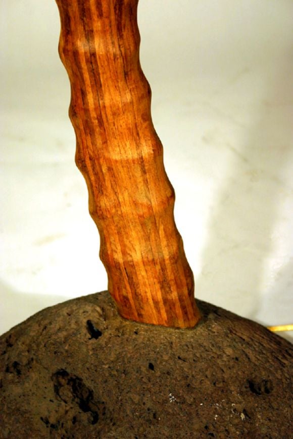 Craftsman koa wood floor lamp by Dan Tracy 2