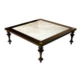 Monteverdi-Young mahogany and marble cocktail table