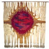 Retro Craftsman woven wall tapestry by Romeo Reyna