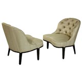 Pair of Janus slipper chairs by Edward Wormley for Dunbar