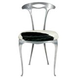 Aluminium cowhide  vanity or desk chair