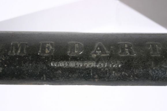 Vintage cast iron and leather pommel horse 3