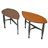 Pair of leaf shaped occasional tables by Jacob Kjaer