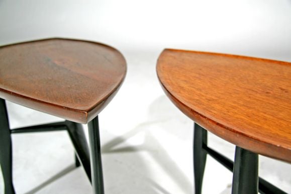 Pair of leaf shaped occasional tables by Jacob Kjaer
